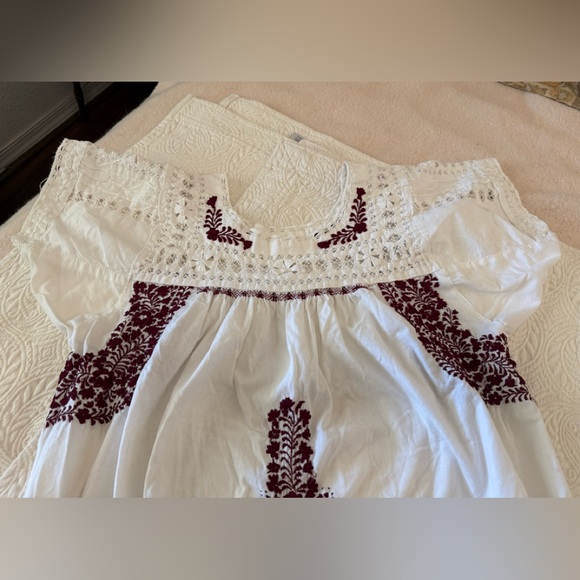 Vintage Mexican Cotton Lace & Embroidered Midi Dress - Picture 4 of 5